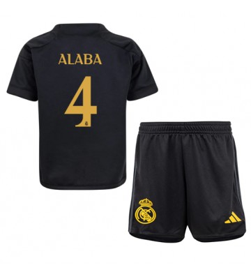 Real Madrid David Alaba #4 Koszulka Trzecich Dziecięca 2023-24 Krótki Rękaw (+ Krótkie spodenki)
